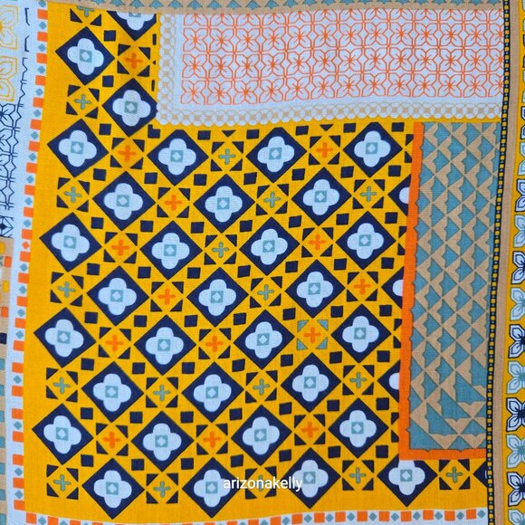 Mosaic Tile Scarf Large Square Silk Modal Boho - Picture 10 of 14